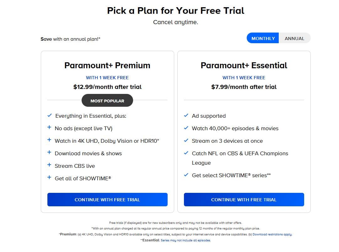 Paramount+ military discount