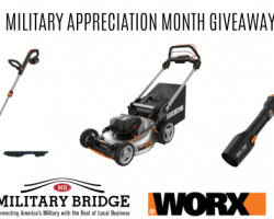 In Honor of Military Appreciation Month, WORX® & MilitaryBridge partner to giveaway over $1700 in prizes for military members