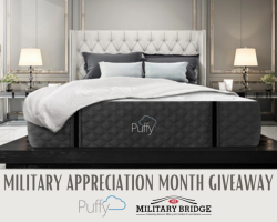 Puffy Salutes the Military with their Military Discount Program & Original Puffy Mattress Giveaway in Partnership with MilitaryBridge!